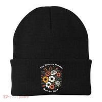 The Horrors Persist But So Do I Humor Funny Flower Beanie thumb 0