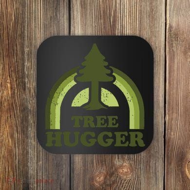 Tree Hugger Retro Vintage Environmental Nature Lover Coaster