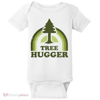 Tree Hugger Retro Vintage Environmental Nature Lover Baby Bodysuit