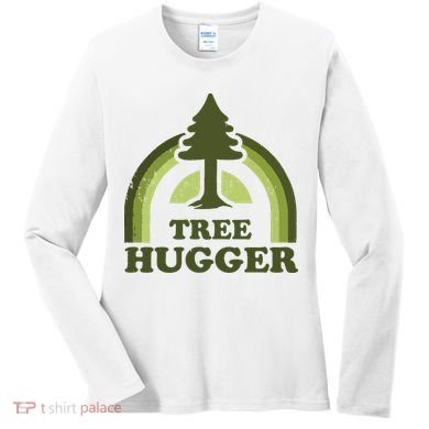 Tree Hugger Retro Vintage Environmental Nature Lover Women's Long Sleeve Shirt