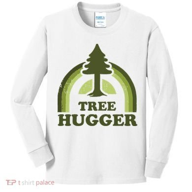 Tree Hugger Retro Vintage Environmental Nature Lover Kids Long Sleeve Shirt