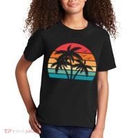 Tropical Hawaiian Retro Palm Tree Sunset Hawaii Beach Kids T-Shirt thumb 2