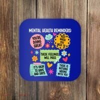 Tal Health Reminders Tal Health Awareness Month Gift Coaster thumb 0