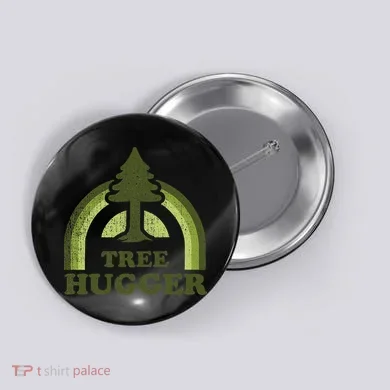 Tree Hugger Retro Environmental Nature Lover Button