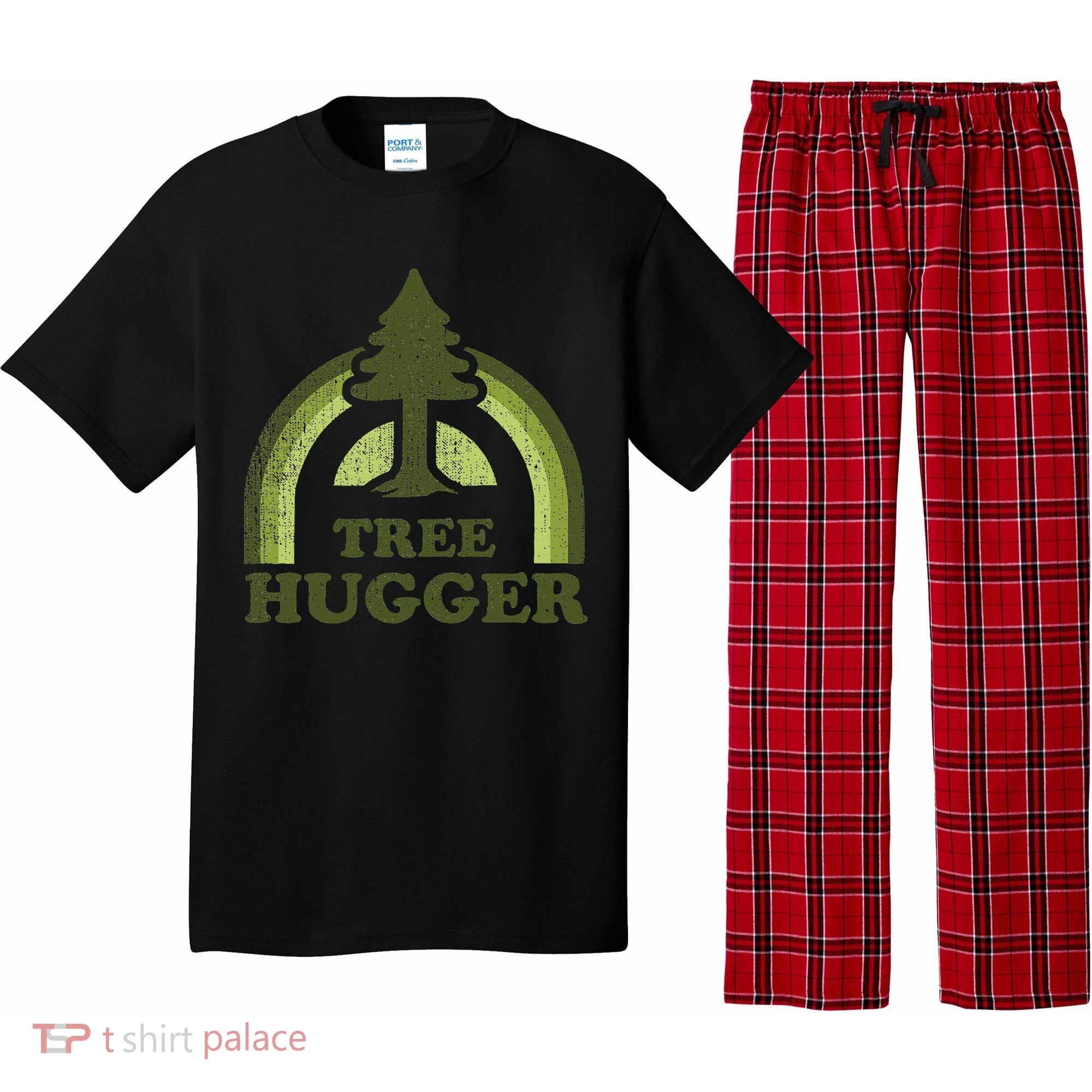 Tree Hugger Retro Environmental Nature Lover Pajama Set