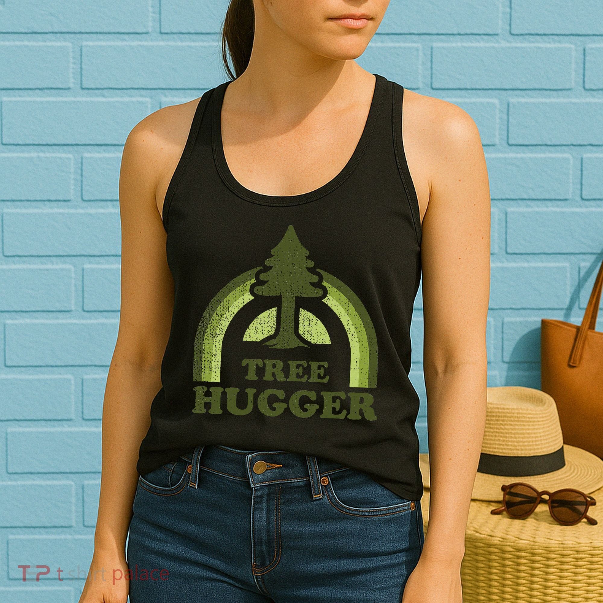Tree Hugger Retro Environmental Nature Lover Women's Tank Top