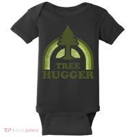 Tree Hugger Retro Environmental Nature Lover Baby Bodysuit thumb 0