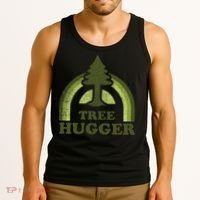 Tree Hugger Retro Environmental Nature Lover Tank Top thumb 3