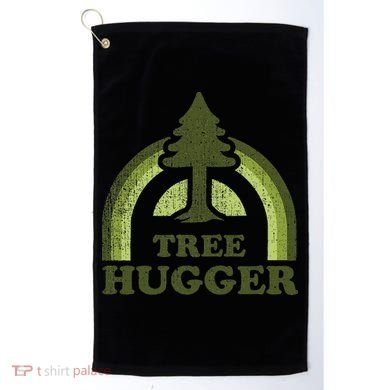 Tree Hugger Retro Environmental Nature Lover Golf Towel
