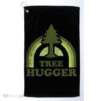 Tree Hugger Retro Environmental Nature Lover Golf Towel thumb 0