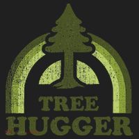 Tree Hugger Retro Environmental Nature Lover Golf Towel thumb 3