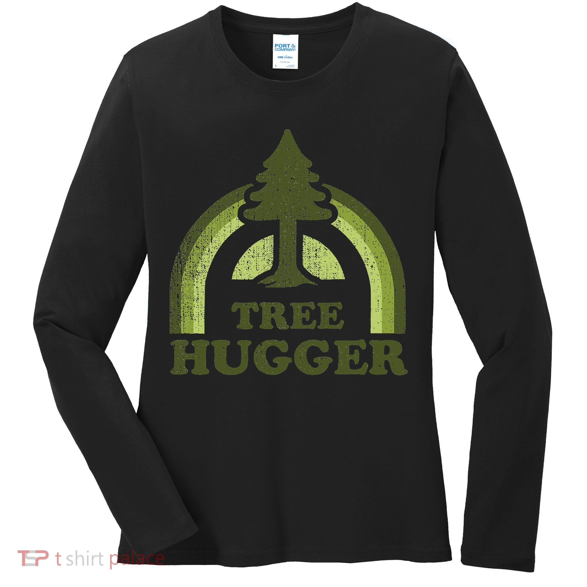 Tree Hugger Retro Environmental Nature Lover Women's Long Sleeve Shirt