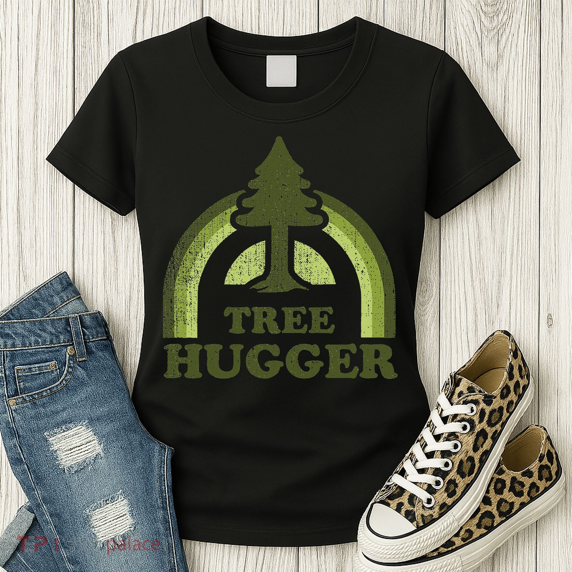Tree Hugger Retro Environmental Nature Lover Women's T-Shirt