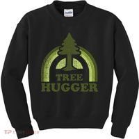 Tree Hugger Retro Environmental Nature Lover Kids Sweatshirt thumb 0