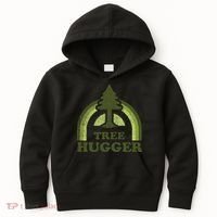Tree Hugger Retro Environmental Nature Lover Kids Hoodie thumb 0