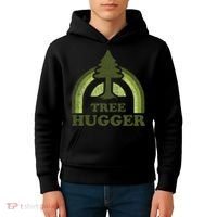 Tree Hugger Retro Environmental Nature Lover Kids Hoodie thumb 4