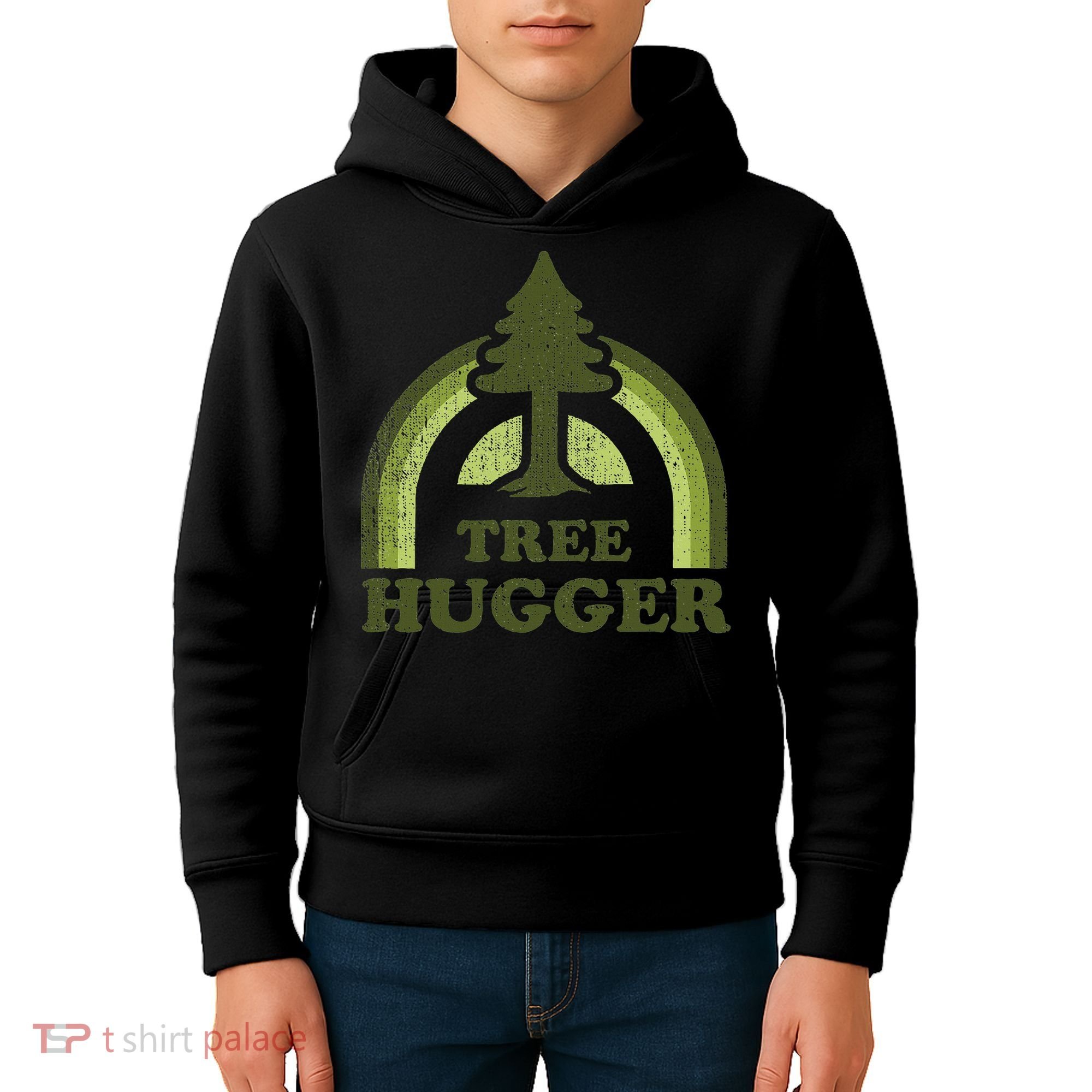 Tree Hugger Retro Environmental Nature Lover Kids Hoodie