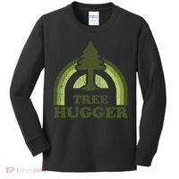 Tree Hugger Retro Environmental Nature Lover Kids Long Sleeve Shirt thumb 0