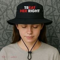 Treat Her Right Funny Eat Her Right Bucket Hat thumb 3