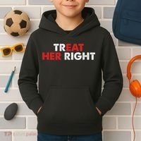 Treat Her Right Funny Eat Her Right Kids Hoodie thumb 2