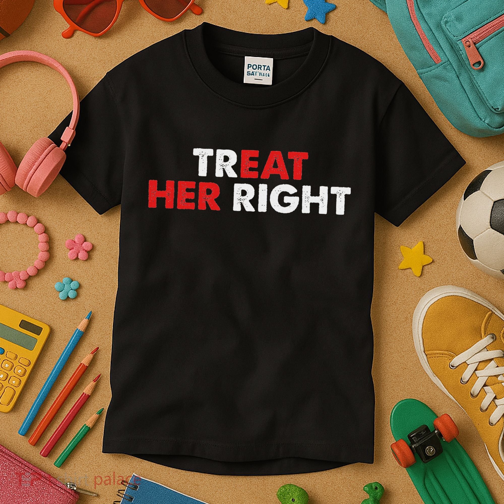 Treat Her Right Funny Eat Her Right Kids T-Shirt