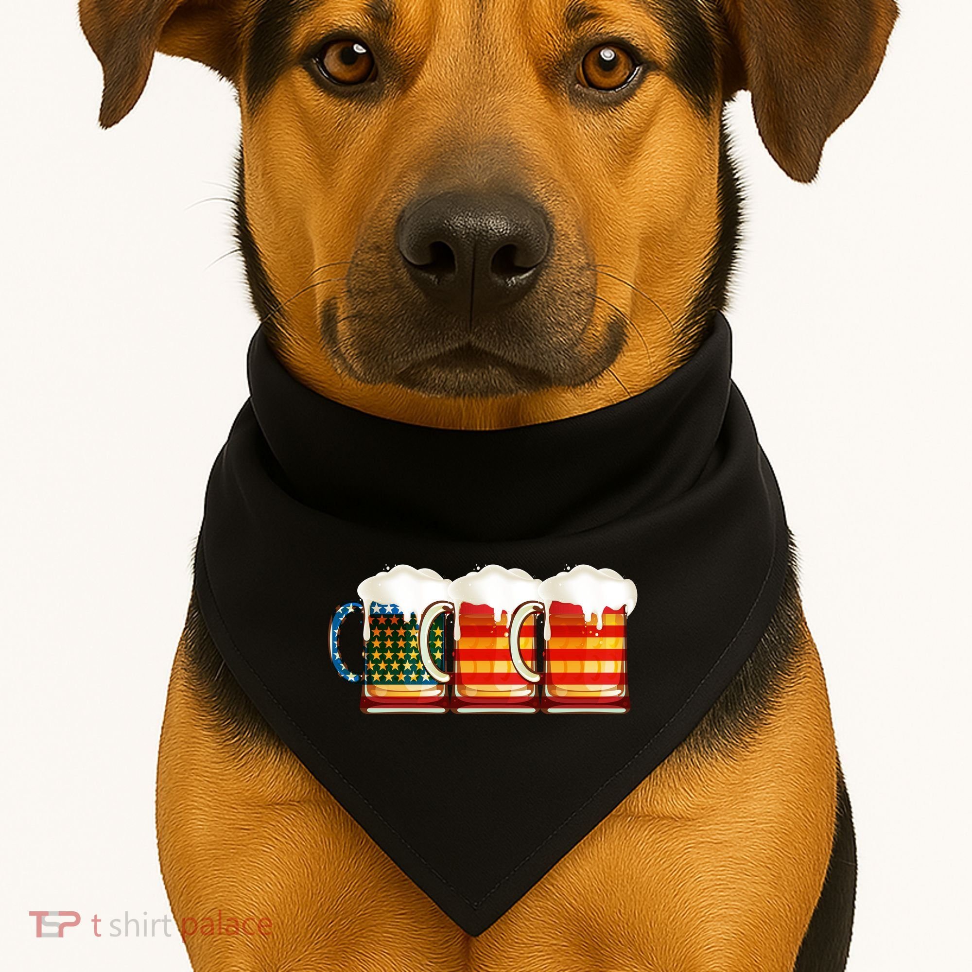 Three American Beer USA-Made Doggie Bandana