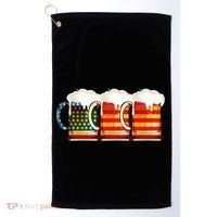 Three American Beer Golf Towel thumb 0