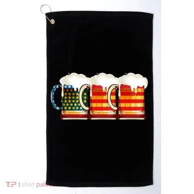 Three American Beer Golf Towel