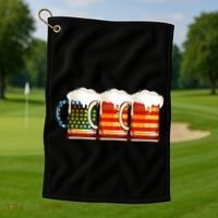 Three American Beer Golf Towel thumb 1