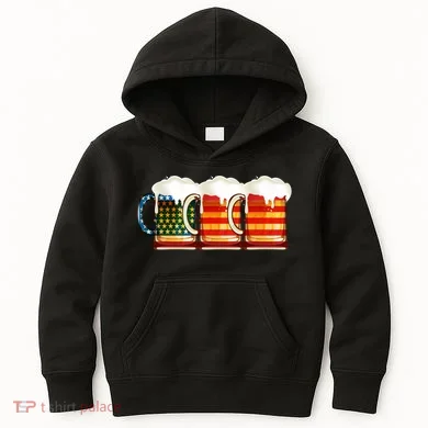 Three American Beer Kids Hoodie