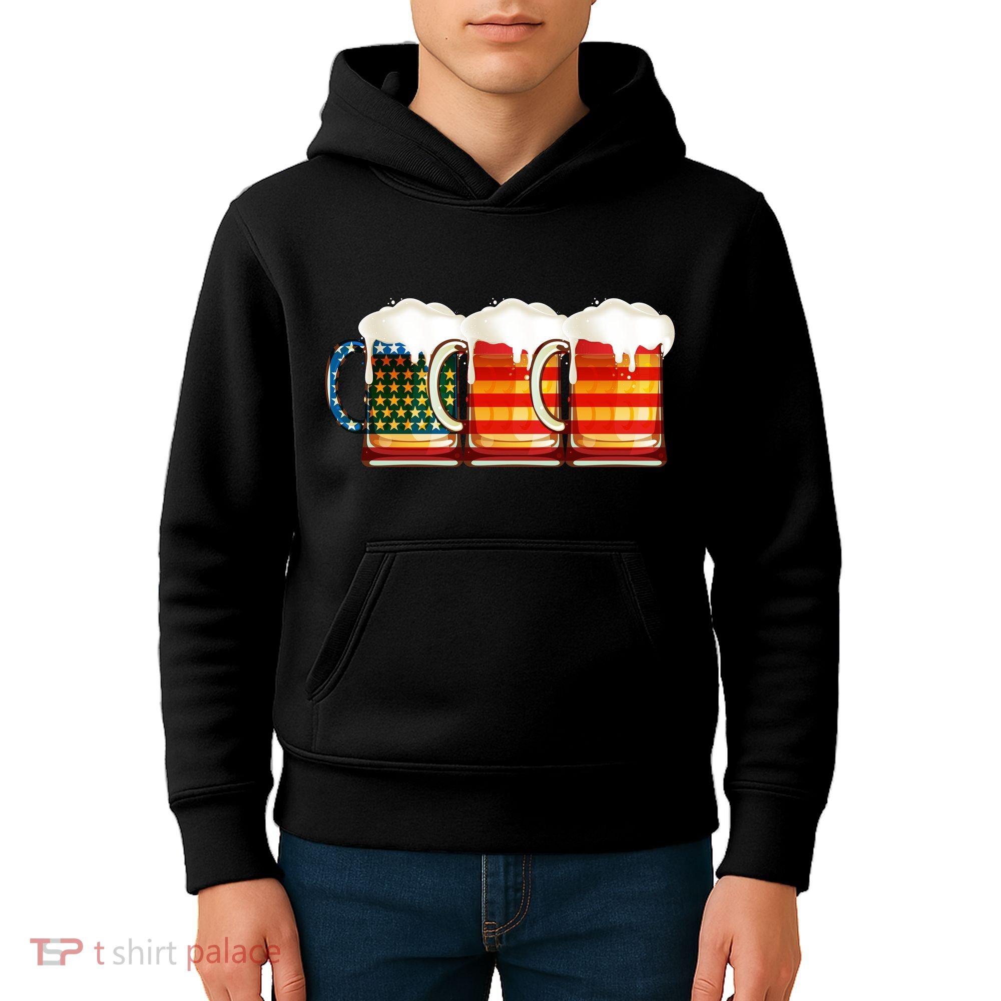 Three American Beer Kids Hoodie
