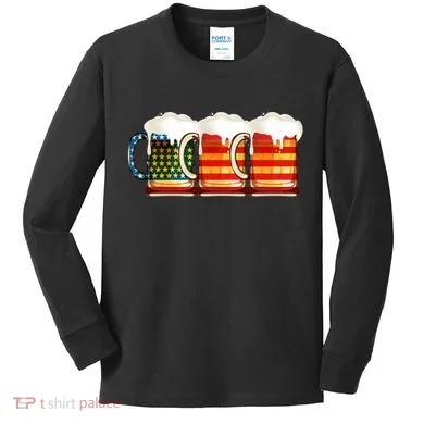 Three American Beer Kids Long Sleeve Shirt