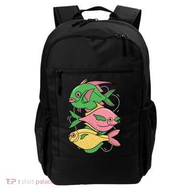 Three Colorful Fishes Backpack