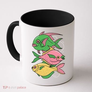 Three Colorful Fishes Coffee Mug