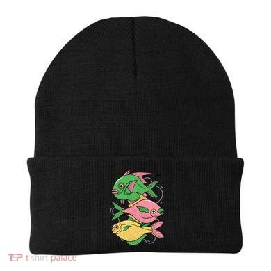 Three Colorful Fishes Beanie