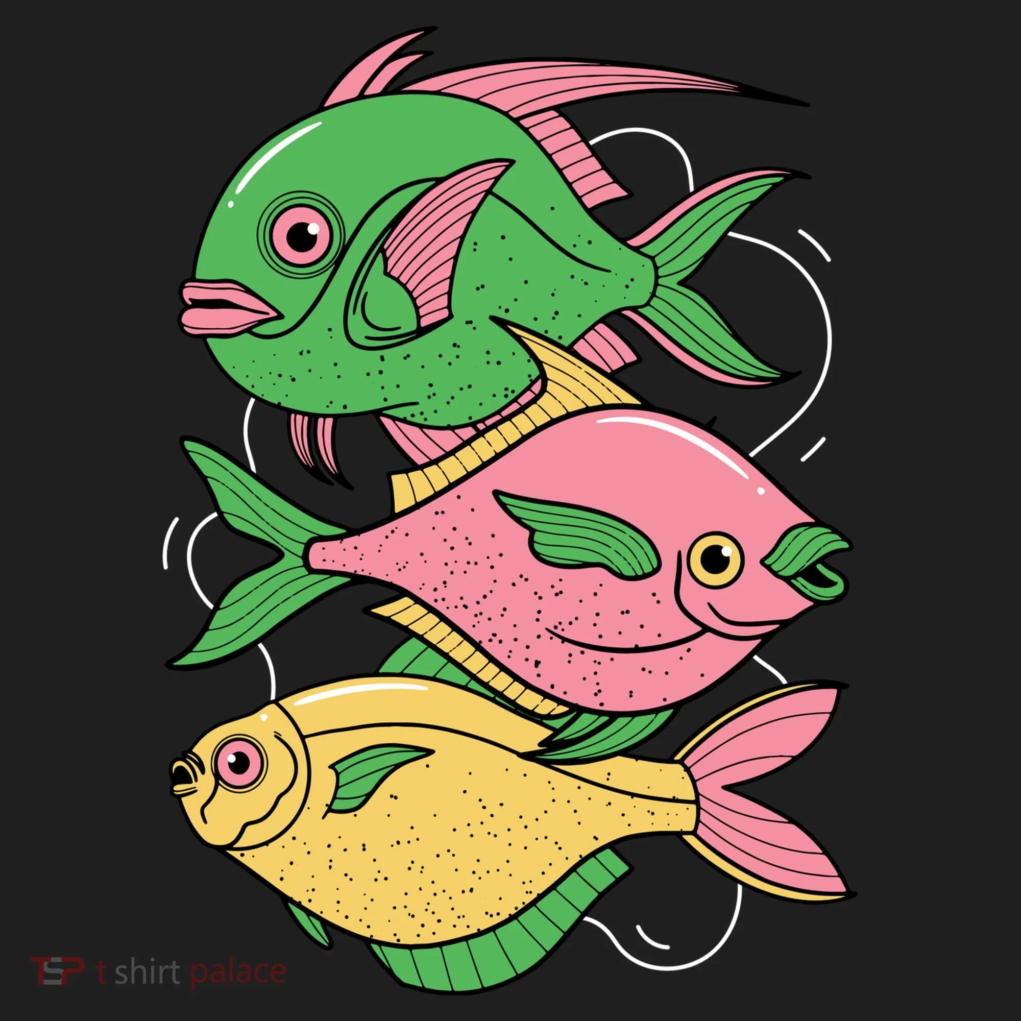 Three Colorful Fishes Beanie
