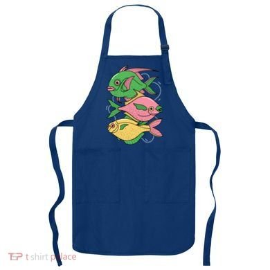 Three Colorful Fishes Apron