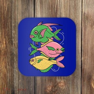 Three Colorful Fishes Coaster