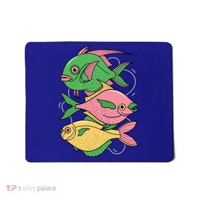 Three Colorful Fishes Mousepad