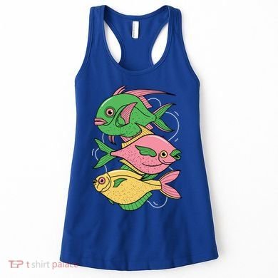Three Colorful Fishes Women's Tank Top