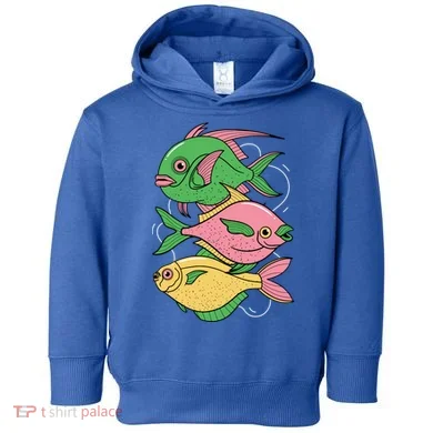 Three Colorful Fishes Toddler Hoodie