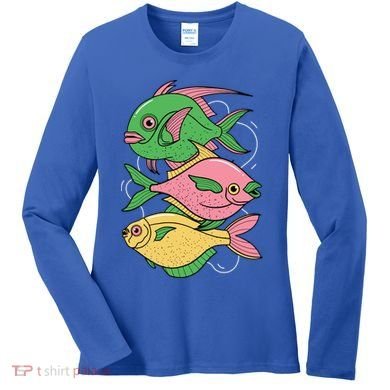 Three Colorful Fishes Women's Long Sleeve Shirt