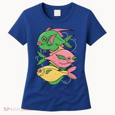 Three Colorful Fishes Women's T-Shirt