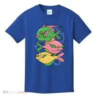 Three Colorful Fishes Kids T-Shirt thumb 0