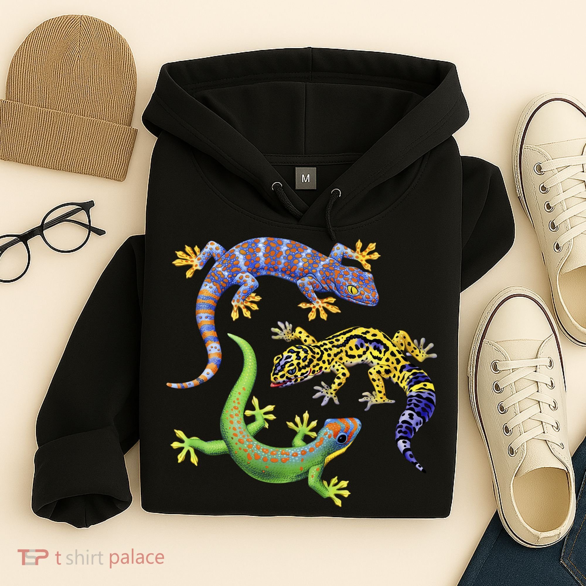 Three Geckos Hoodie