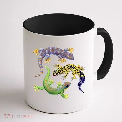 Three Geckos Coffee Mug back
