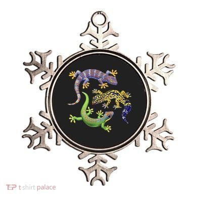 Three Geckos Ornament