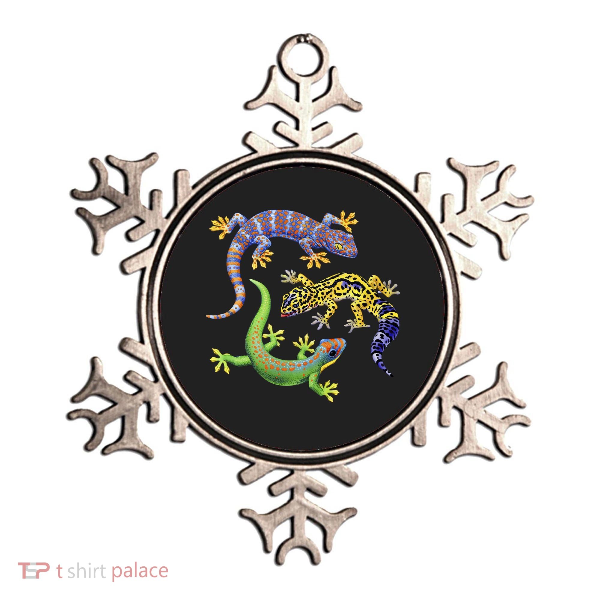 Three Geckos Ornament