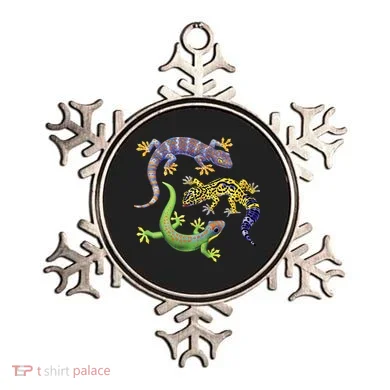 Three Geckos Ornament
