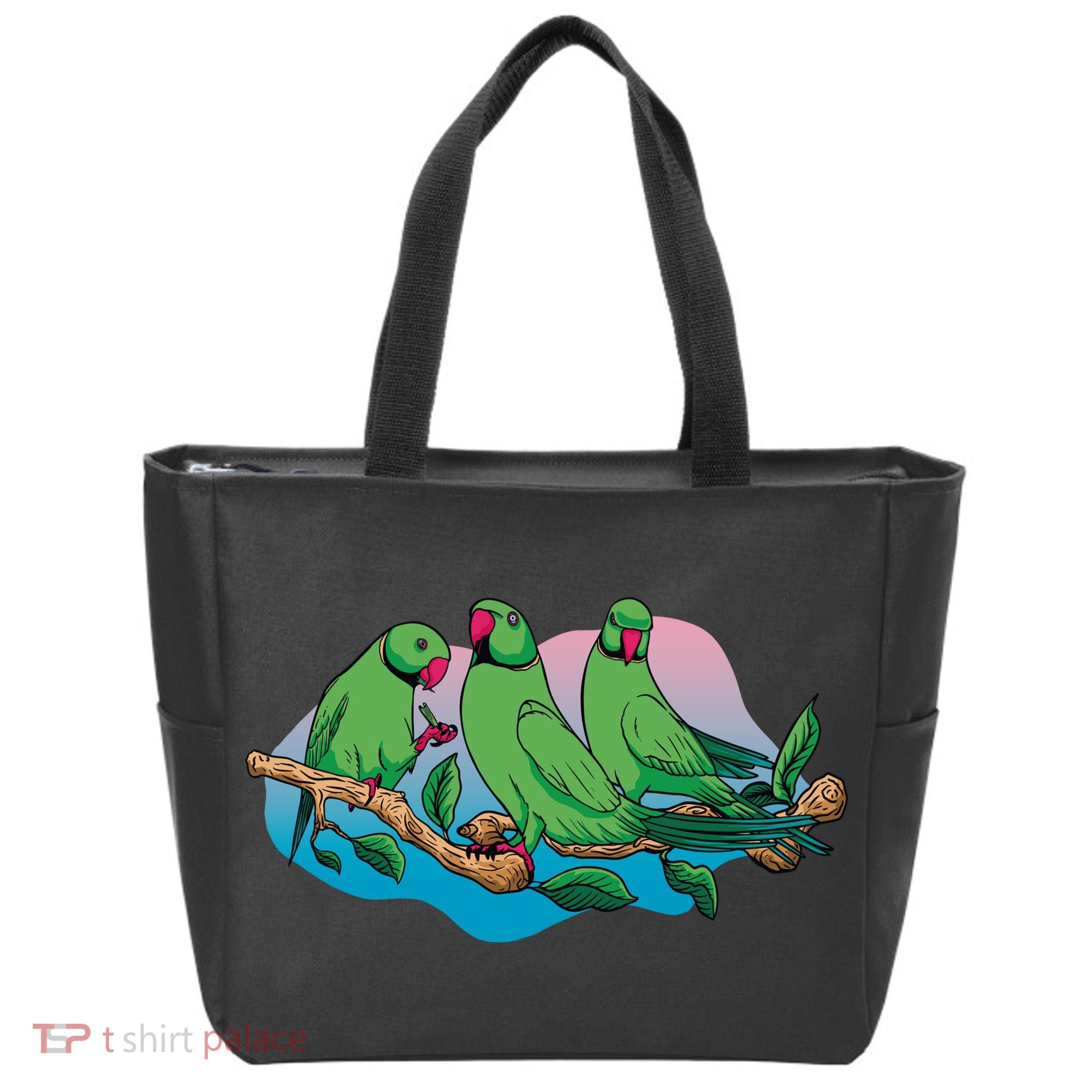 Three Parrots Tote Bag
